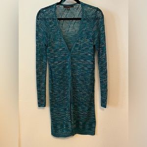 Fever Women's Open Knit Long Length Cardigan Sweater Size M